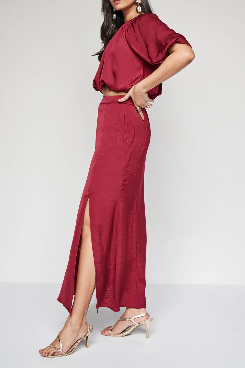 Long Length Casual Style Skirt Set