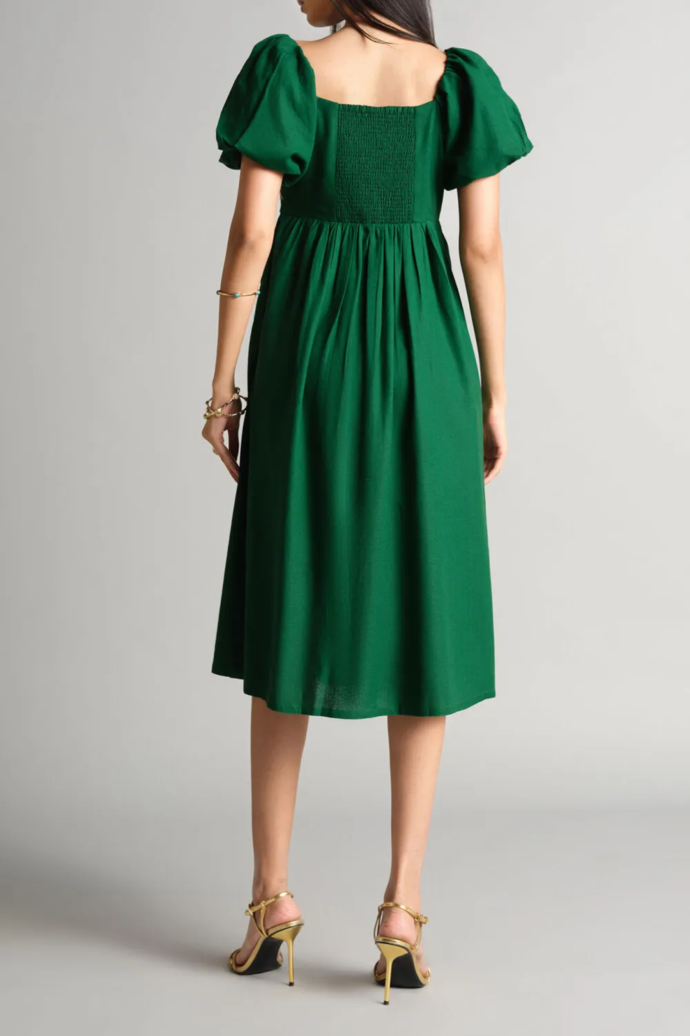 Green Casual Style Galore Dress