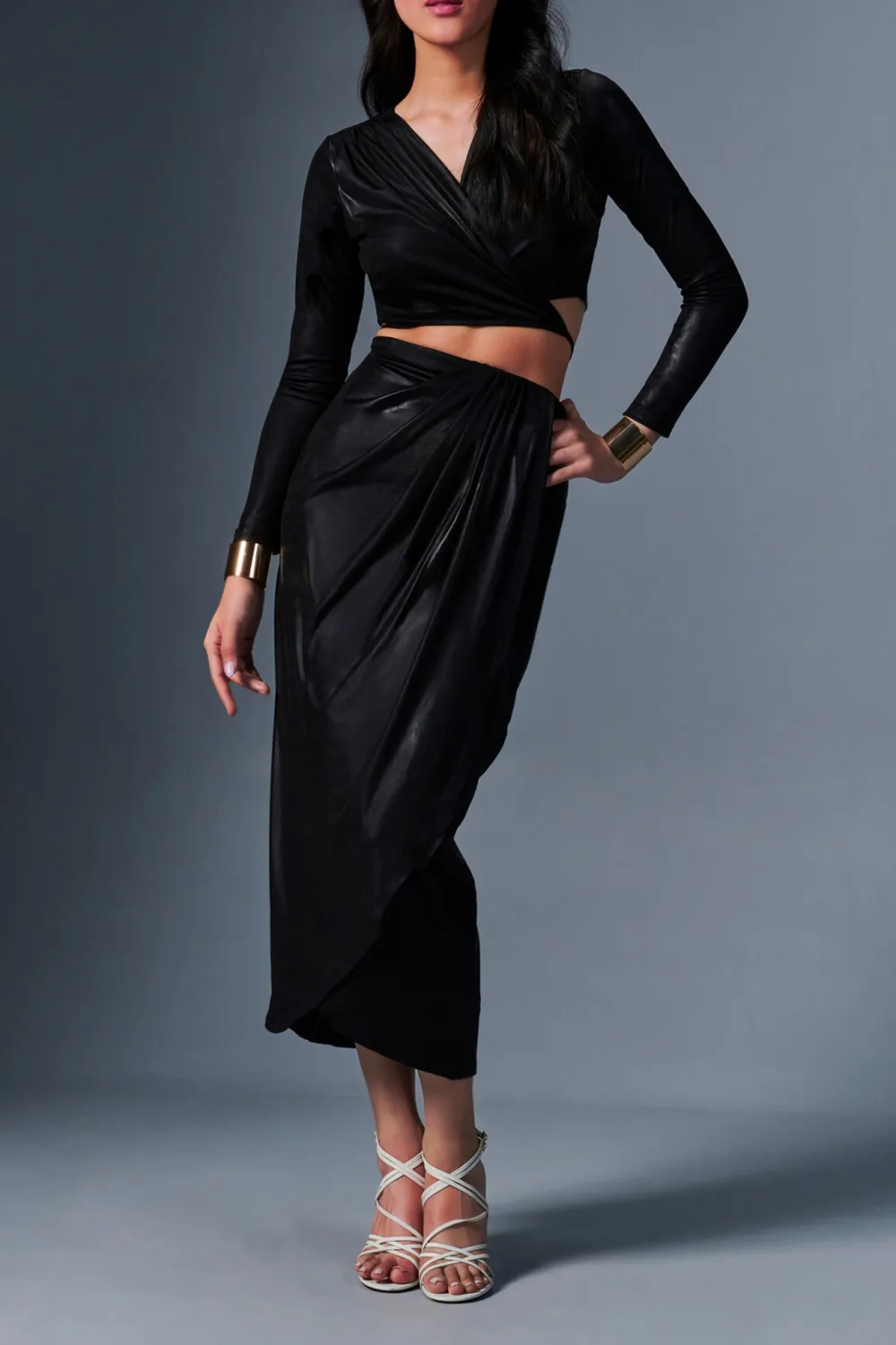 Black Casual Style Skirt Sets